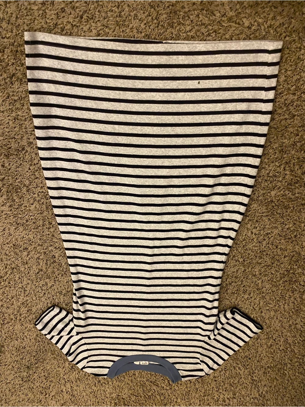 Striped Black and White Short Sleeve dress